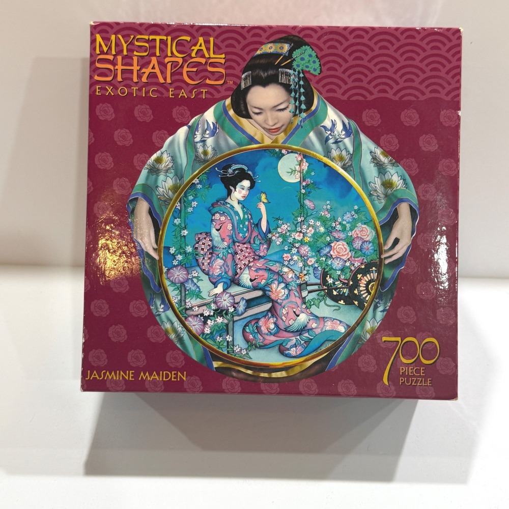 Ceaco Mystical Shapes Jasmine Maiden 700 Pc Puzzle Exotic East 2007 Marty Noble